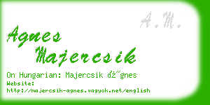 agnes majercsik business card